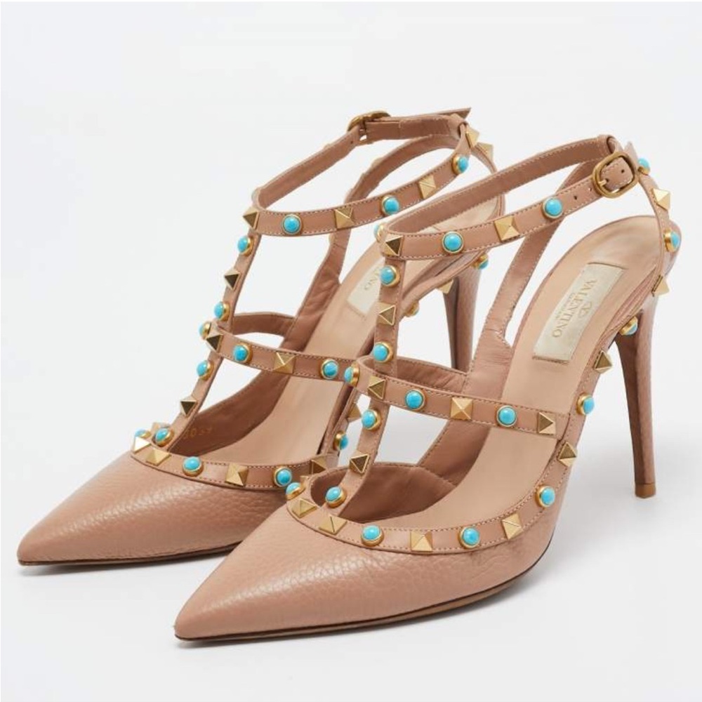 Valentino Tan Studded Women's Heels